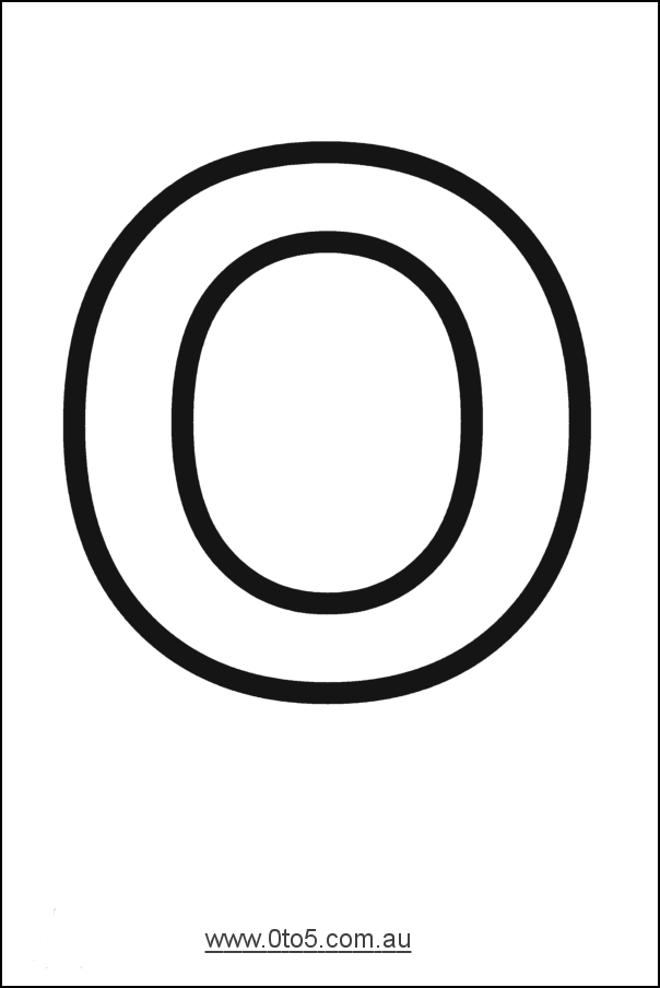 Letter - O printable template