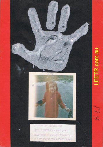 Hand-print card for young children to make for parents and grandparents