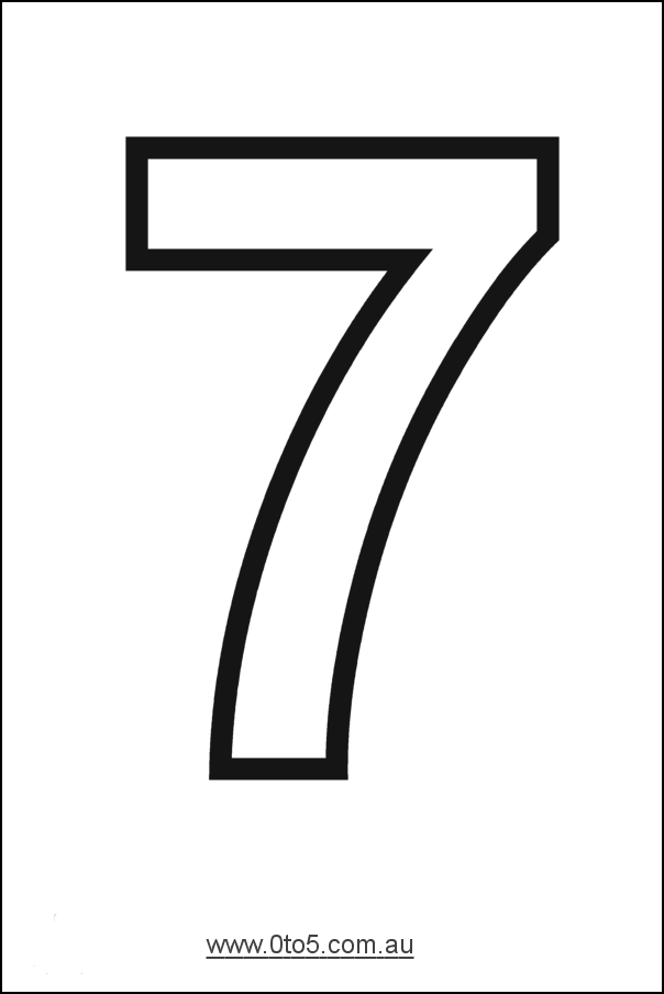Number - seven printable template
