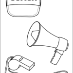 Sports Coach – Cap, whistle and megaphone thumbnail
