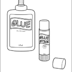 glue stick and bottle