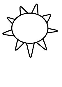 Sun outline template thumbnail