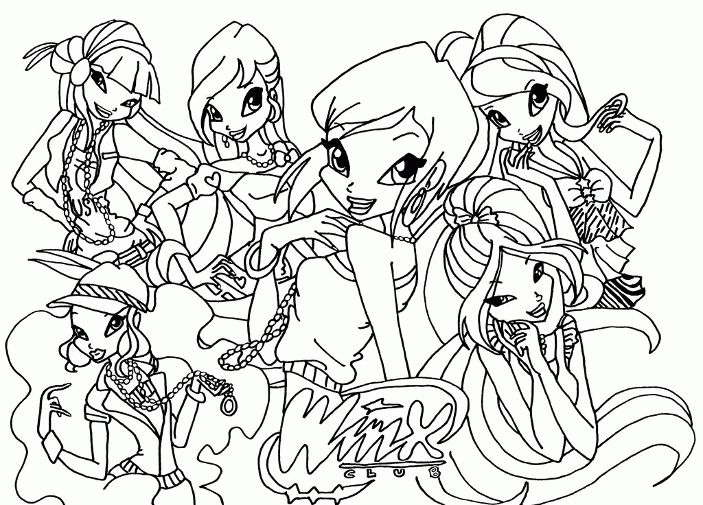 Winx Club Fairy Group with Logo