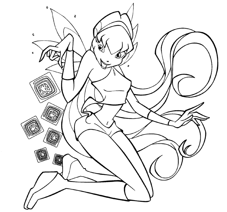 Winx Club Fairy Kneeling with Magic Cubes thumbnail