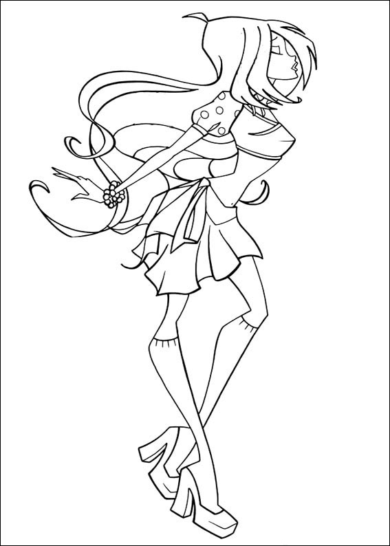 Winx Club Fairy Standing Back View thumbnail