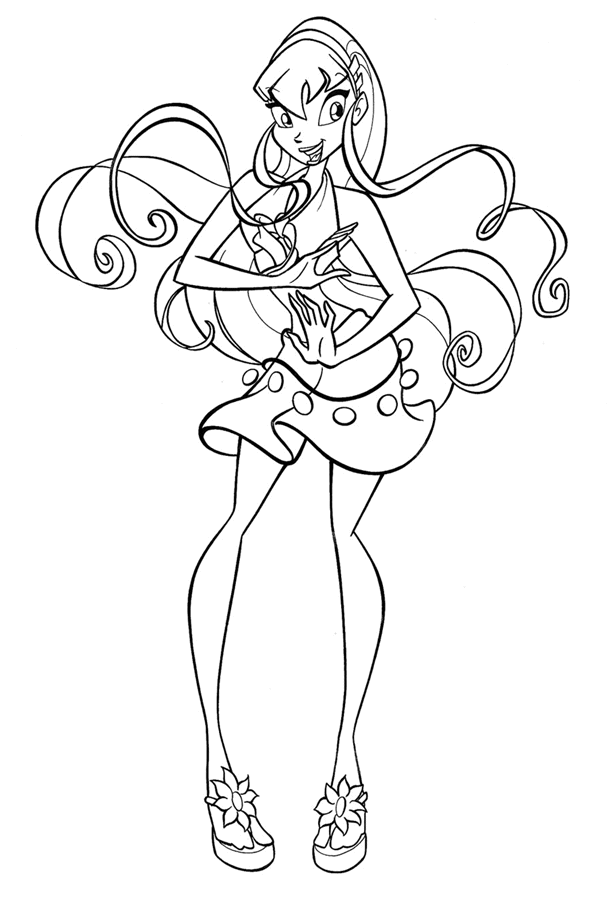 Winx Club Fairy Standing with Curly Hair thumbnail