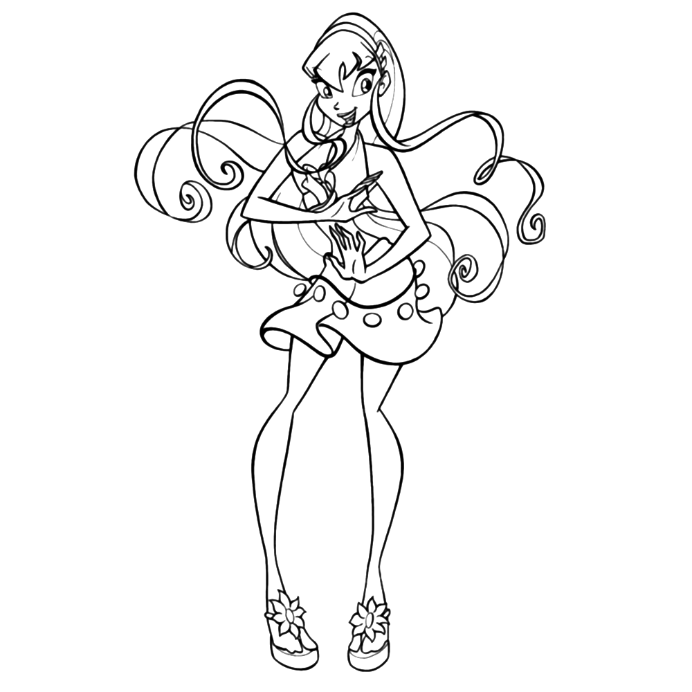 Winx Club Fairy Standing with Curly Hair thumbnail