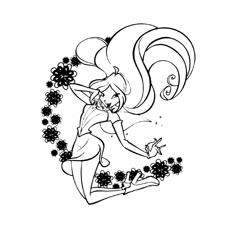 Winx Club Fairy with Floral Frame thumbnail